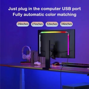 스마트 주변 TV PC 디스플레이 동기화 컴퓨터 모니터 백라이트 5V LED 스트립 빛 RGB 색상 DIY 게임 휴일 분위기 장식 램프