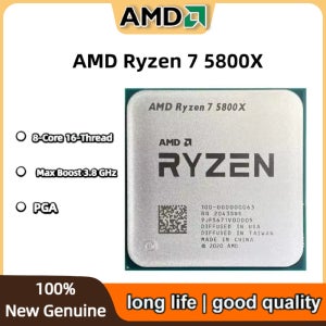 AMD 라이젠 7 5800X 데스크탑 프로세서 3.8GHz 8코어 16스레드 AM4 소켓 CPU 최대 4.7GHz 3200MT/s DDR4 7nm L3= 32M