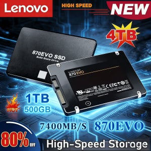 레노버 870 EVO 내장형 솔리드 스테이트 드라이브 SSD 1TB 2TB 4TB SATA3 2.5인치 고속 하드 디스크 (노트북, 데스크탑, 마이크로컴퓨터, PC용)