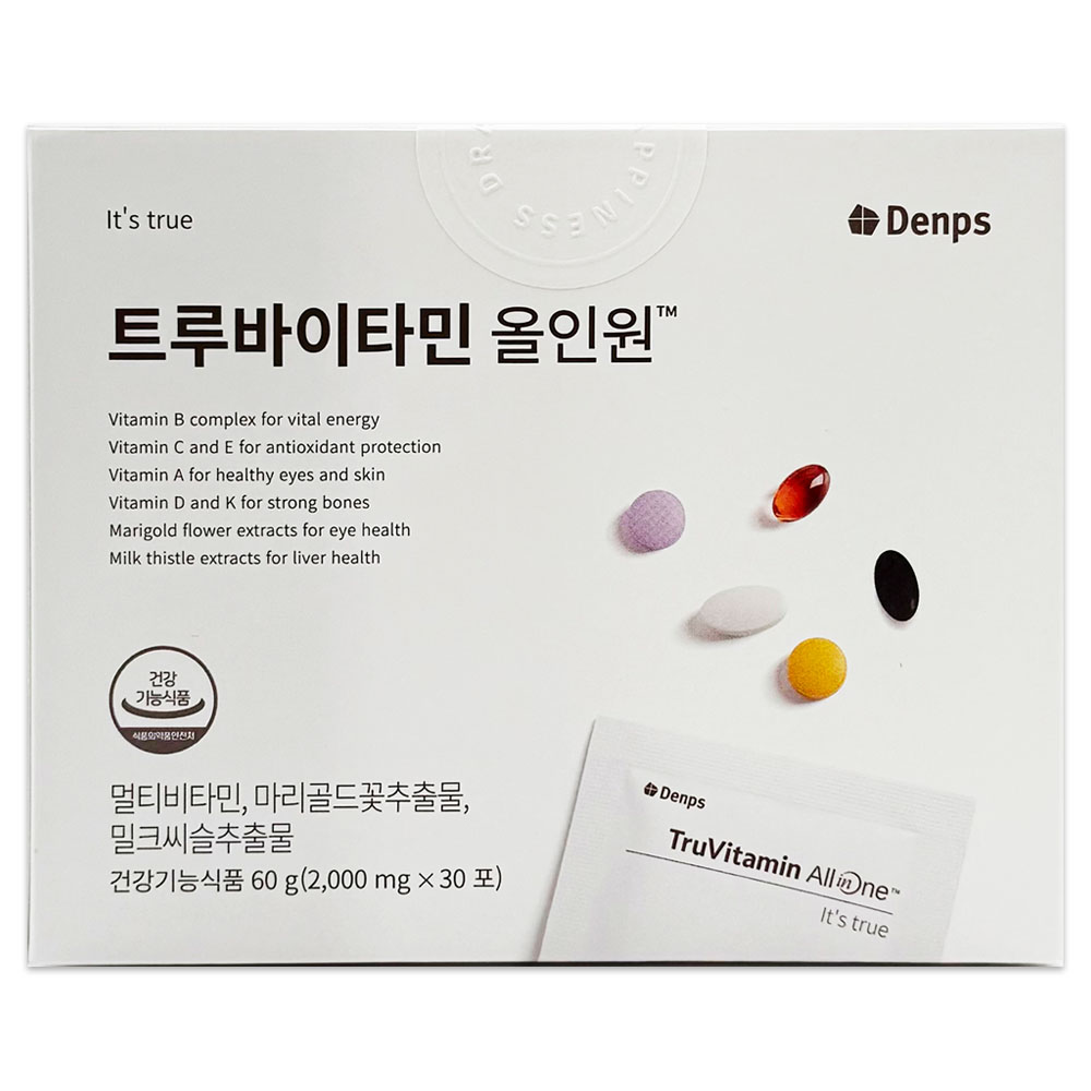 덴프스 <b>트루</b>바이타민 올인원 2000mg x 30포, 1개