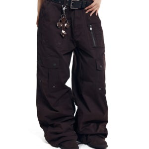 [아캄] Shirring Utility Cargo Pants (Brown) AK26PT33BR