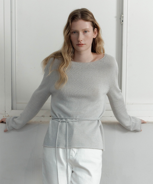 [더마고] PAPER WHOLEGARMENT KNIT (LIGHT GRAY) M25SSNT01