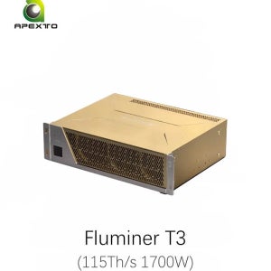 2개 구매 시 1개 무료 Fluminer T3 비트코인 ​​광부 115Th/s 1700W 해시레이트 광부 - 암호화폐 채굴용 비트코인 ​​채굴기