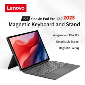 Lenovo Xiaoxin Pad Pro 2025 12.7 인치 보호 페어링 펜 슬롯 스탠드 트랙 패드 용 Lenovo 오리지널 마그네틱 키보드 및 스탠드