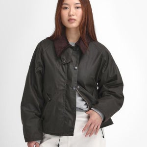 [바버] 여성 올리브 Transport 왁스 자켓 URJU6F313L3