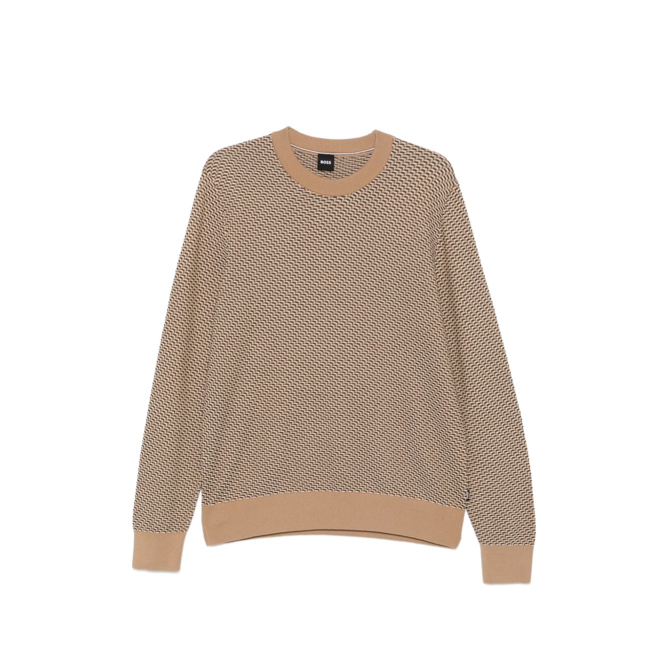 보스 기하학 패턴 스웨터 베이지계열 브라운계열 Standard L KR 105 50565565