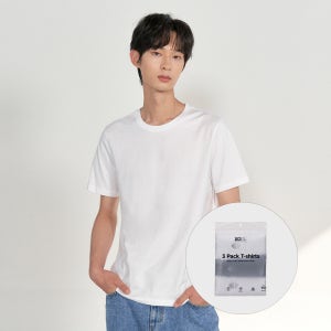 [베이직하우스] BCI순면라운드반팔3팩 LATS0101