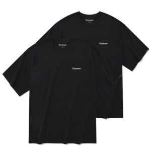 [커버낫] [2PACK] 쿨 코튼 티셔츠 Black+Black CO2502STE1BB