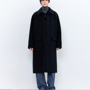 [인사일런스] 오버사이즈 발마칸 코트 DARK NAVY IM2C4CT04DN