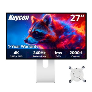 Kuycon P27ZB 경쟁력 있는 게이밍 모니터 27인치 4K 데스크탑 디스플레이 240Hz 1ms 컴퓨터 화면 아이케어 프리싱크 눈부심 방지 HDR600