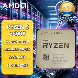 AMD Ryzen 5 R5 3500X 3.6GHz 6코어 6스레드 CPU 프로세서 소켓 AM4 3.6GHz 7NM 프로세서 65W DDR4(팬 없음)