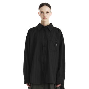 트리밍버드 Stripe Multi Tuck Oversized Shirt