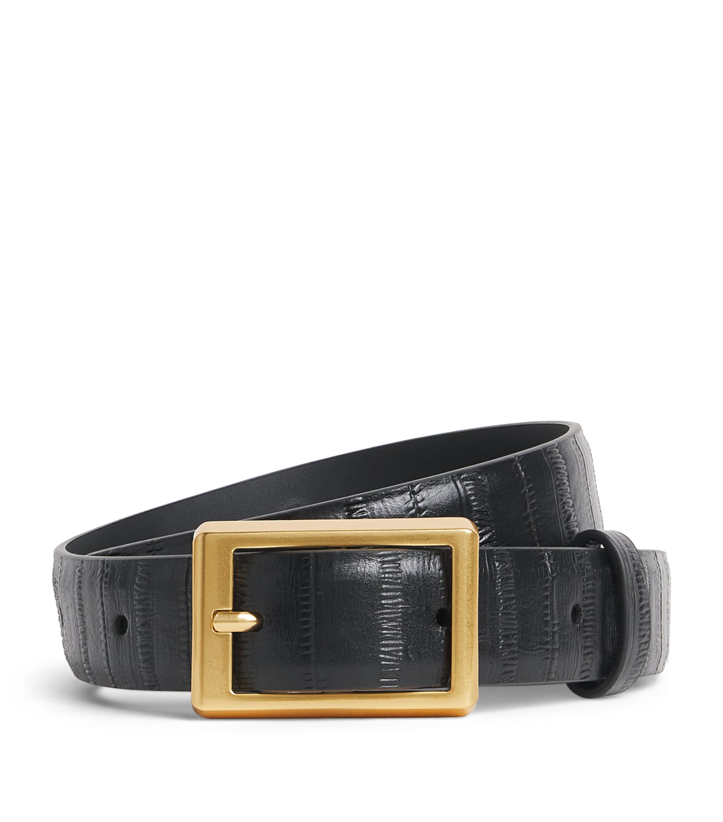 Camilla And Marc Embossed Leather Sonny Buckle Belt