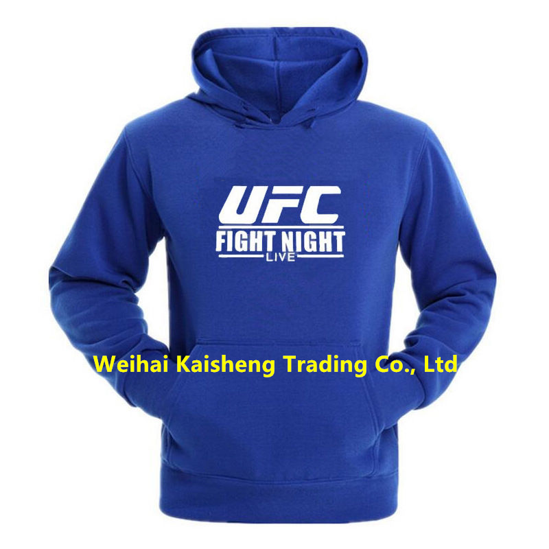 UFC MMA 스웨트셔츠 남 얼티밋 격투후드 파이팅 레터링 핫픽스 캐주얼 점퍼  L(170-175cm)  블루