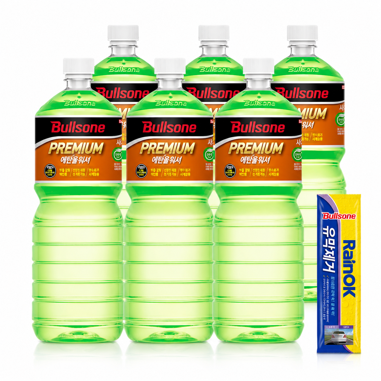 레인OK 프리미엄 에탄올워셔 1.8L 6개 (11,610원) (무료)