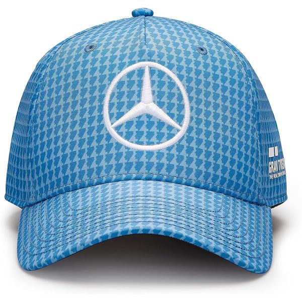 메르세데스 AMG 페트로나스 포뮬러 원 팀 - 2023 루이스 해밀턴 드라이버 모자 데님 블루 유니섹스 사이즈 한 가지 크기