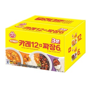 코스트코 오뚜기 3분 카레 & 짜장200g x 12 + 200g x 6 캠핑 간편식