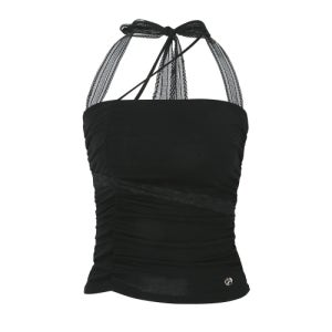 [페인오어플레져] ANGEL SHIRRING TOP black PP25SSTO01BK
