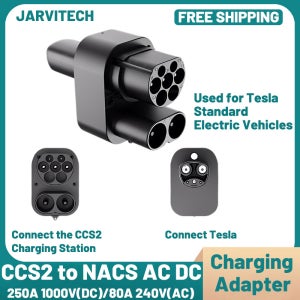 CCS2-NACS AC+DC 어댑터, 테슬라 모델 3/X/Y용, 미국산, 타입2 EV 충전기 및 CCS2 콤보 어댑터, CCS2 지원, IP54