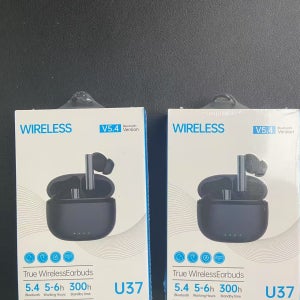 U37 무선 블루투스 이어버드 1563E 딥 베이스 스테레오 사운드 헤드셋 마이크가 있는 스포츠 인이어 이어폰