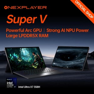 원엑스플레이어 슈퍼 V 2-in-1 게이밍 노트북 태블릿 14인치 2.8K OLED 120Hz 인텔 코어 울트라 X7 358H 아크 B390 48GB LPDDR5X 1TB PCIe