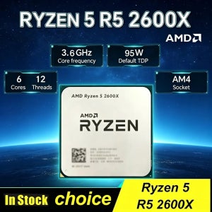 AMD Ryzen 5 2600X R5 2600X 3.6GHz 6코어 12스레드 고성능 데스크탑 CPU 프로세서 소켓 AM4 게이밍 PC 프로세서