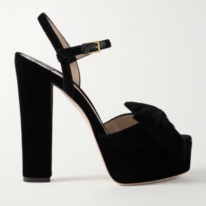 톰포드 브리짓 보우 장식 벨벳 플랫폼 샌들 TOM FORD Brigitte bow-embellished velvet platform sandals 1647597349364190