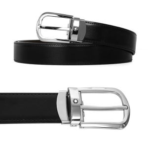 몽블랑 홀스슈 버클 30mm 리버시블 레더 벨트 블랙 브라운 114412 양면 가죽 남성벨트 남자벨트 144155598