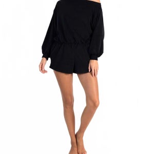 LVHR 말리아 오프 숄더 점프수트 블랙 더 malia off the shoulder romper in black 8604947087420 157100821