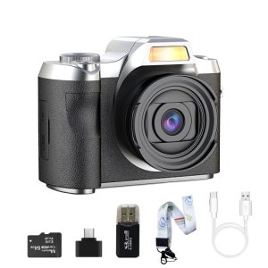 4800W 레트로 HD CCD 카메라, 고화질 셀카 블로그 영상일기용 초보자용 디지털 카메라, 학생용 휴대용 CCD 카메라, 고화소 학생용 디지털 카메라, 초보자용 셀카 동영상