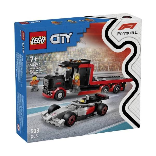시티 레고 60493 시티 F1 전시용 트럭과 Audi F1 레이스카