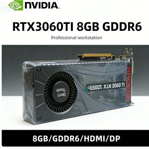 RTX 3060TI 8GB GPU RTX3060TI 8GB GDDR6 게이밍 사무용 그래픽 카드 데스크탑 컴퓨터 PC용 PCI-E 3.0 HDMI DP 8핀 지원