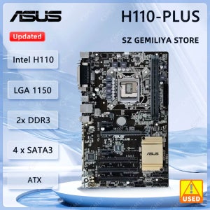 Asus H110 마더보드 H110-PLUS 마더보드 LGA 1151 DDR4 32GB 지원 6300 6500 6400 6700 7400 7700 G4620 CPU 마이크로 ATX