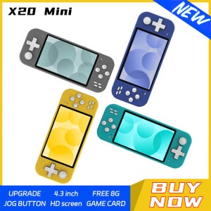 X20 미니 레트로 휴대용 게임기 4.3인치 포터블 비디오 게임 콘솔 (MAME, CPS, GBA, NES, GB, SEGA, NEOGEO, GBC, SNES 에뮬레이터 지원)