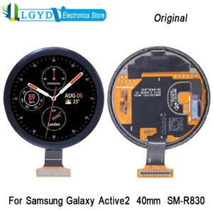 삼성 갤럭시 액티브 2 용 LCD 화면, 스마트 워치 디스플레이 디지타이저, 전체 조립 교체, 40mm SM-R830, 블루투스, 1.2 인치