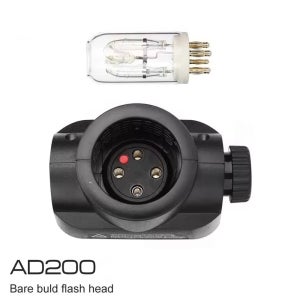 GODOX AD200 포켓 플래시 AD200 H200J용 플래시 튜브 세트 플래시 전구 부품이 있는 베어 전구 플래시 헤드 어댑터