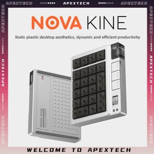 LUMINKEY NOVA KINE 7-in-1 숫자 키패드 미니 기계식 키보드 QMK/VIA 트라이 모드 무선 CNC 알루미늄 핫 스왑 가능