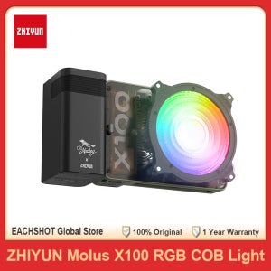 ZHIYUN Molus X100 RGB COB 라이트 전문 사진 조명 2500K-10000K CRI≥95 TLCI≥97 휴대용 연속 출력 조명