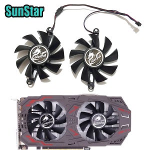 NEW 75MM 4PIN P106-100 GTX 1060 GPU 쿨링 팬 컬러풀 지포스 GTX 1060 1050 1050TI GTX 960 950 그래픽 카드 쿨러 팬