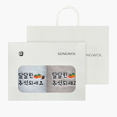 송월타올 달달한 추석 2매세트 쇼핑백 G7E7M8V0