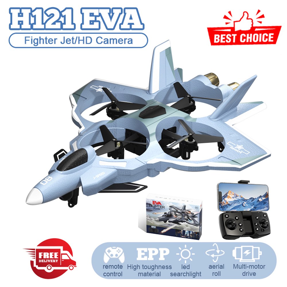 2024 H121 EVA 드론 RC 비행기 전투기 HD 카메라 360 스턴트 2.4G 미사일 발사 공중 원키 서라운드 파이트