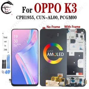 OPPO K3 LCD 프레임 포함 CPH1955 LCD 디스플레이 CUN-AL00 PCGM00 스크린 터치 디지타이저 센서 어셈블리 K3 LCD 디스플레이 교체