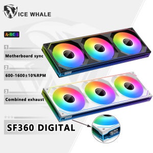 XIGMATEK SF360 디지털 ARGB PC 케이스 팬 인피니티 미러 마더보드 싱크 4PIN PWM CPU 쿨러 팬 통합 구조
