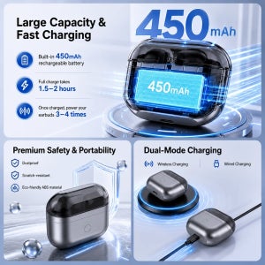 Buds 3(R530)/Buds 3 Pro(R630)용 무선 충전 박스 450mAh 무선/유선 케이스, 페어링 버튼, 교체용, 이어버드 없음