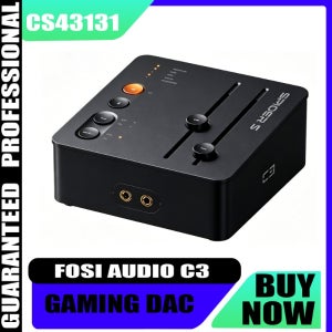 포시 오디오 C3 게이밍 DAC 헤드폰 앰프 7.1 서라운드 사운드 CS43131 하이파이 칩 데스크탑 USB DAC (PS5, 스위치2, FPS 게이머, PC용)