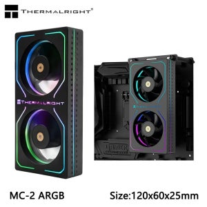 써멀라이트 MC-2 ARGB 컴퓨터 메모리 쿨러, 고성능 듀얼 팬 탑재, DDR/DDR2/DDR3/DDR4/DDR5에 적합