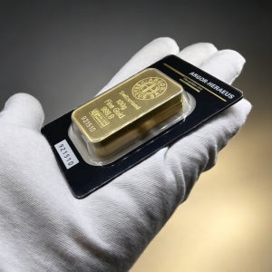 금괴 5g 10g 20g 1온스 50g 100g 아크릴 밀봉 포장 구리 도금된 금괴 독특한 일련번호 포함 금속 공예품 선물