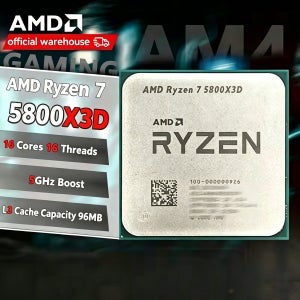 AMD Ryzen 7 5800X3D R7 5800X3D 3.4GHz 8코어 16스레드 CPU 프로세서 96MB 캐시 105W 7nm 게이밍 데스크탑 프로세서