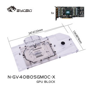 Bykski GPU 블록 (기가바이트 GeForce RTX 4080 SUPER 게이밍 OC 16G 비디오 카드 수냉 / 풀 커버 N-GV4080SGMOC-X)