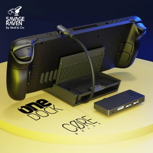 스컬앤코 Savage Raven OneDock DeX 도킹 스테이션 스탠드 USB C 허브 (스팀덱, Xbox Ally, ROG Ally용)
